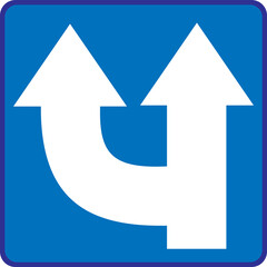 Highway and main road sign vector illustration