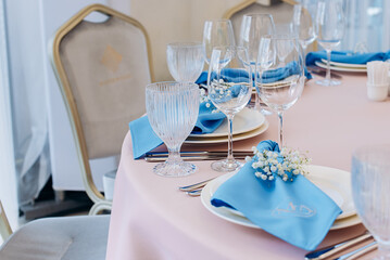 table set for a wedding reception