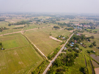 Fototapeta na wymiar top view my farm from sky