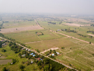 top view my farm from sky