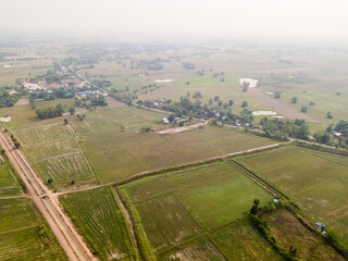 top view my farm from sky