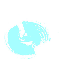 Brushstroke Grunge Swirl Neon Blue