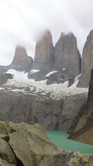 Obraz premium Chilean Patagonia landscape, Torres del paine