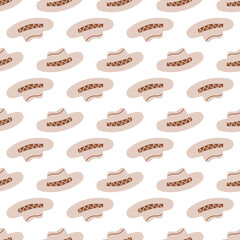 Cowboy hat seamless pattern. Headdress on a light background. Wild West theme. Hand drawn colored Simple childish vector illustration.