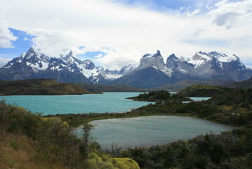 Naklejka na ściany i meble Chilean Patagonia landscape, Torres del paine