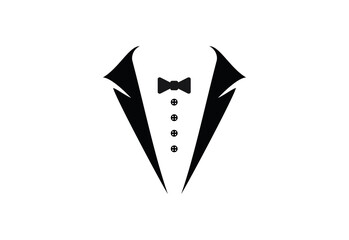 Tuxedo Man Logo Symbols Black Icons Template