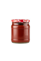 Preservation of products in glass packaging. Retro jars, eco products, natural food packaging.