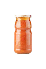 Preservation of products in glass packaging. Retro jars, eco products, natural food packaging.