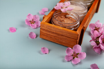 Natural organic cosmetics. Spa products for health and beauty.
