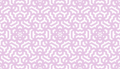 Abstract geometric pattern. A seamless vector background. White and pink ornament. Graphic modern pattern. Simple lattice graphic design