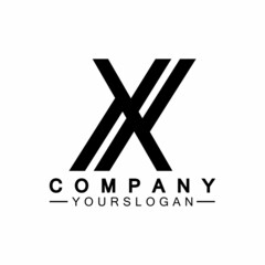 Obraz premium X Letter Logo Template vector icon