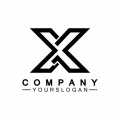 X Letter Logo Template vector icon