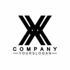 X Letter Logo Template vector icon