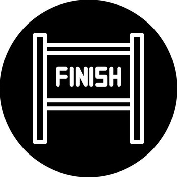 Finish Line Glyph Icon