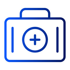 medical kit gradient icon