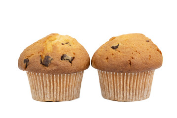 stracciatella muffin - dessert with tasty chocolate