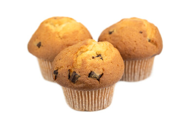 stracciatella muffin - dessert with tasty chocolate