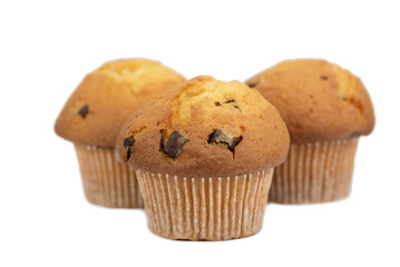 stracciatella muffin - dessert with tasty chocolate