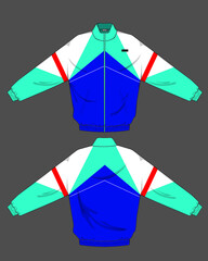 retro vintage windbreaker hoodie jacket template © Ronillo