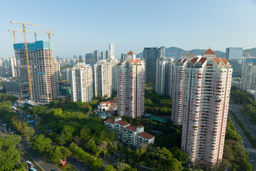 Fototapeta na wymiar Aerial view of landscape in shenzhen city,China