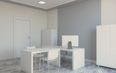Modern meeting room. 3D rendering.
