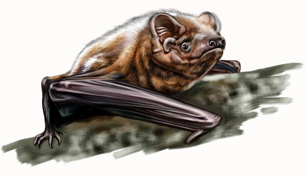 The greater noctule bat (Nyctalus lasiopterus)