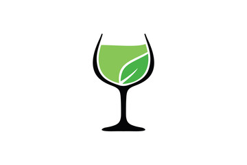  green wine natural logo design inspiration