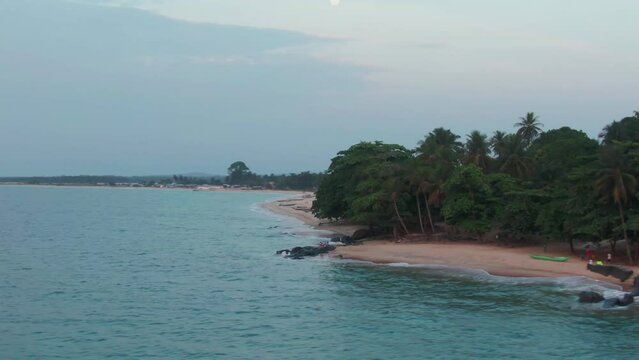 Coastline of North Liberia in Robertsport, Africa