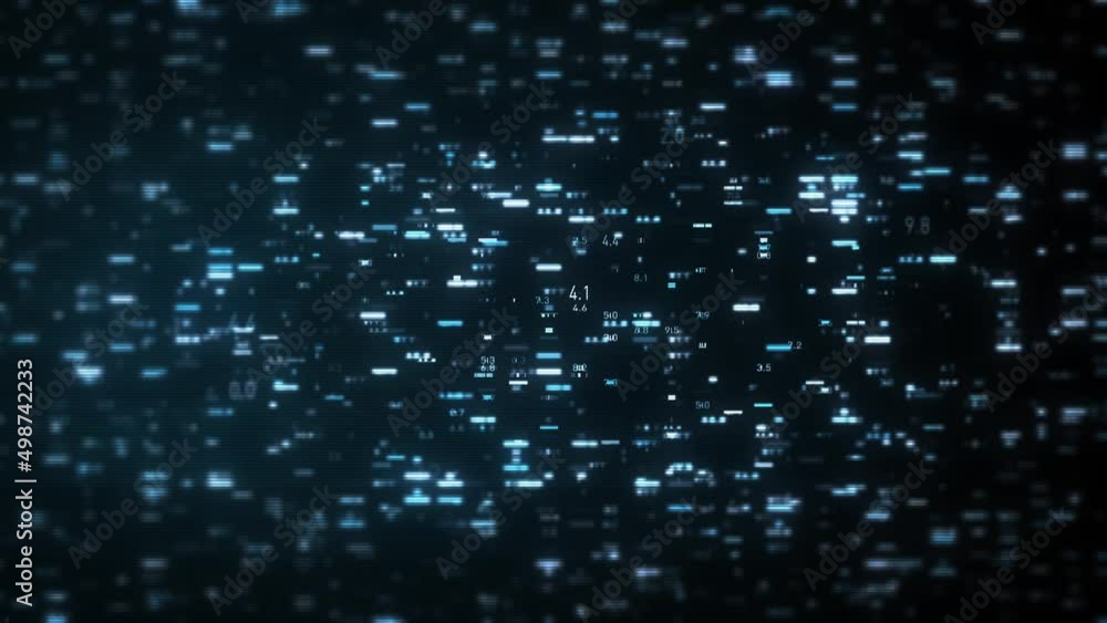 Poster big data digital business hitech background/ 4k animation of an abstract wallpaper big data business