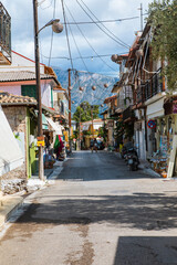 Obraz premium vasiliki town street Greece Lefkada