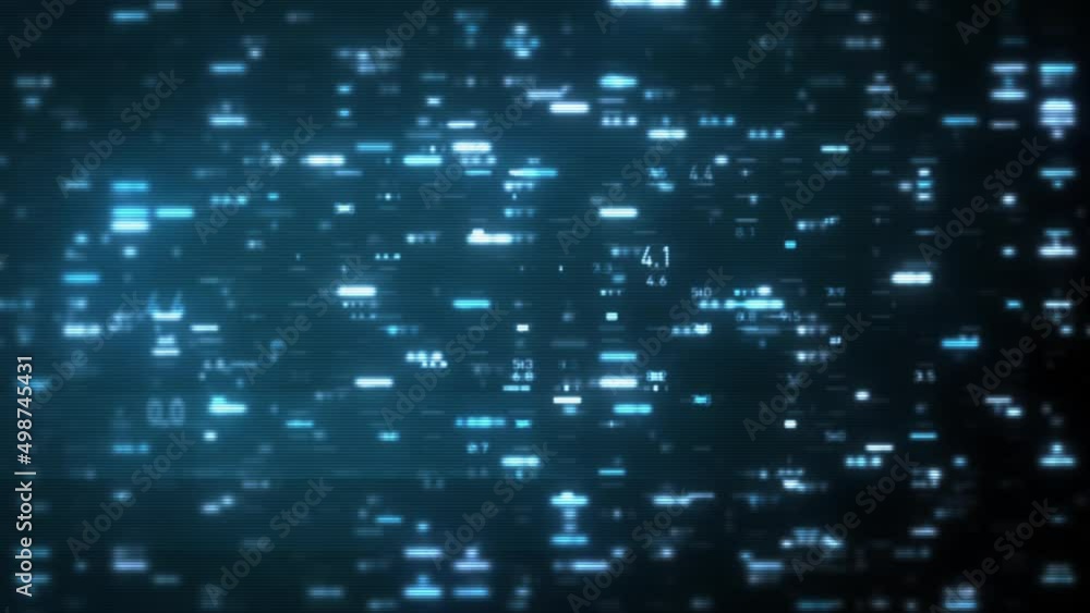 Poster big data digital business hitech background/ 4k animation of an abstract wallpaper big data business