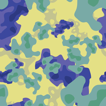 UFO camouflage of various shades of yellow, green and violet colors
