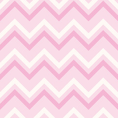 Zigzag vector pattern, pink and white abstract geometric chevron background
