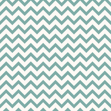 Zigzag vector pattern, green abstract geometric chevron background