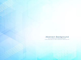 Abstract blue color hexagon style geometric background