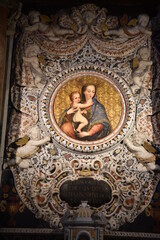 Vierge &agrave; l'Enfant &agrave; San Giuseppe dei Teatini &agrave; Palerme. Sicile