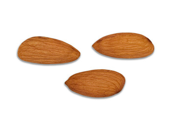 Almonds isolated on a white background