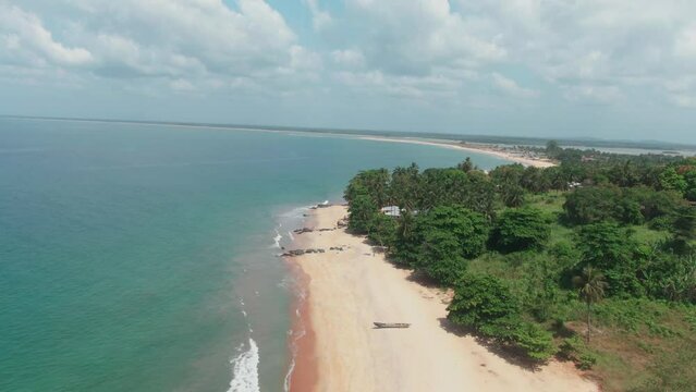 a beautiful beach in Liberia at the West Coast of Africa