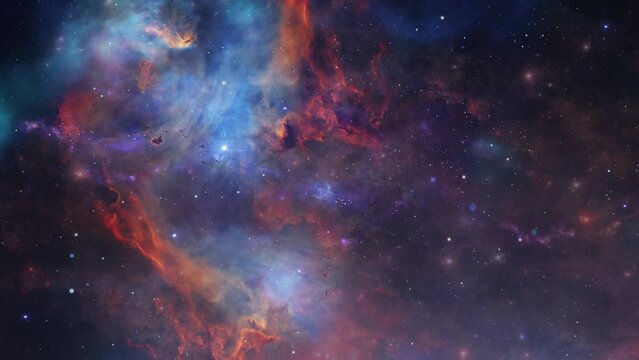 colorful nebula in deep space , universe 4k