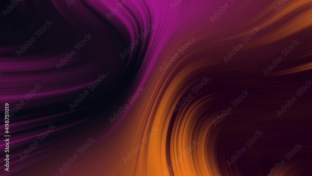 Poster seamless loop of gradient pink and orange moving in waves. - graphic