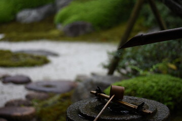 日本庭園と筧