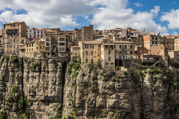 Fototapeta na wymiar Houses on the cliff in Constantine city, Algeria