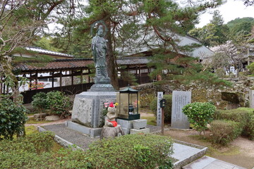 Jibokannon-zo Image of a fond mother in the precincts of Ruriko-ji Temple in Yamaguchi City in Yamaguchi Prefecture in Japan