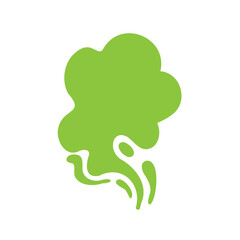 Smoke effect. Bad smell and dust floating in the air.