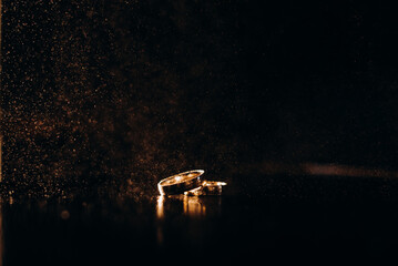 water drops on the water