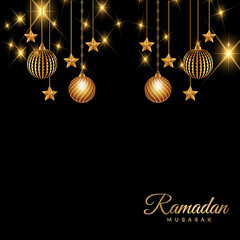 Realistic ramadan mubarak background design