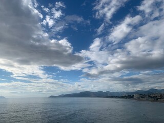 clouds over the sea