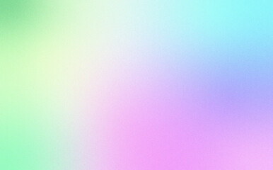 Gradient blur background, iridescent color summer wallpaper with grain texture. Digital noise gradient for cover, print. Fluid pastel backdrop.