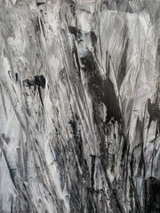 Abstract painting for creative design of posters, cards, invitations, banners, websites, wallpapers. Black and white hand painted trendy artwork. Grey natural colours. Textured contemporary art.