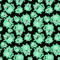 Animals seamless cats pattern for fabrics and textiles and packaging and gifts and cards and linens and kids